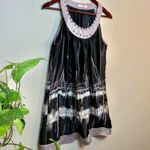 SOPHYLINE mini embroidered dress with metallic pin